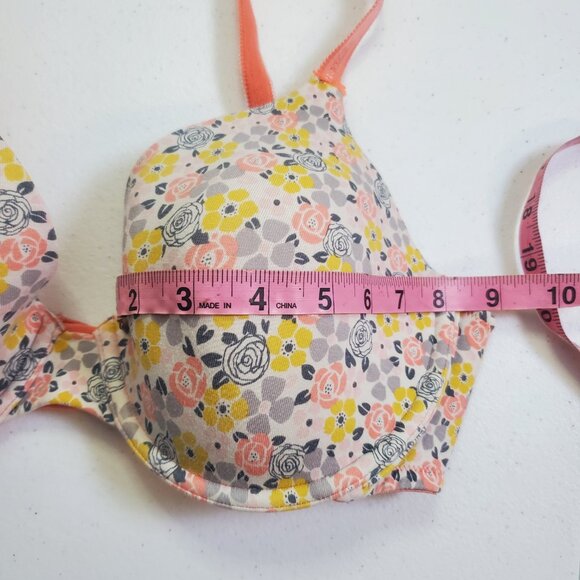 Victoria's Secret Lined Perfect Coverage Bra Underwire Floral 36D - Picture 10 of 12